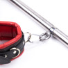 BDSMaster Kit Barre de maintien Collier et Menottes Simply Dom Rouge et Noir